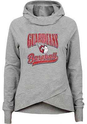 Cleveland Guardians Girls Grey Americas Team Long Sleeve Hooded Sweatshirt