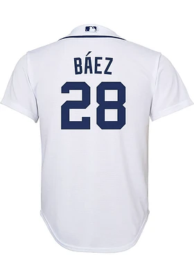 Javier Baez  Nike Detroit Tigers Youth White Home Replica Jersey