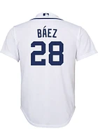 Javier Baez  Nike Detroit Tigers Youth White Home Replica Jersey