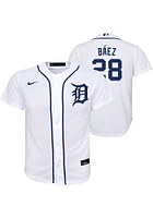 Javier Baez  Nike Detroit Tigers Youth White Home Replica Jersey