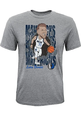 Luka Doncic Dallas Mavericks Youth Grey Hype Breakers Player Tee