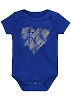Kansas City Royals Baby Blue Batter UP 3PK Design Set One Piece