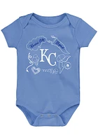 Kansas City Royals Baby Blue Batter UP 3PK Design Set One Piece