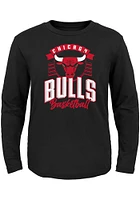 Chicago Bulls Youth Black Tip Off Long Sleeve T-Shirt