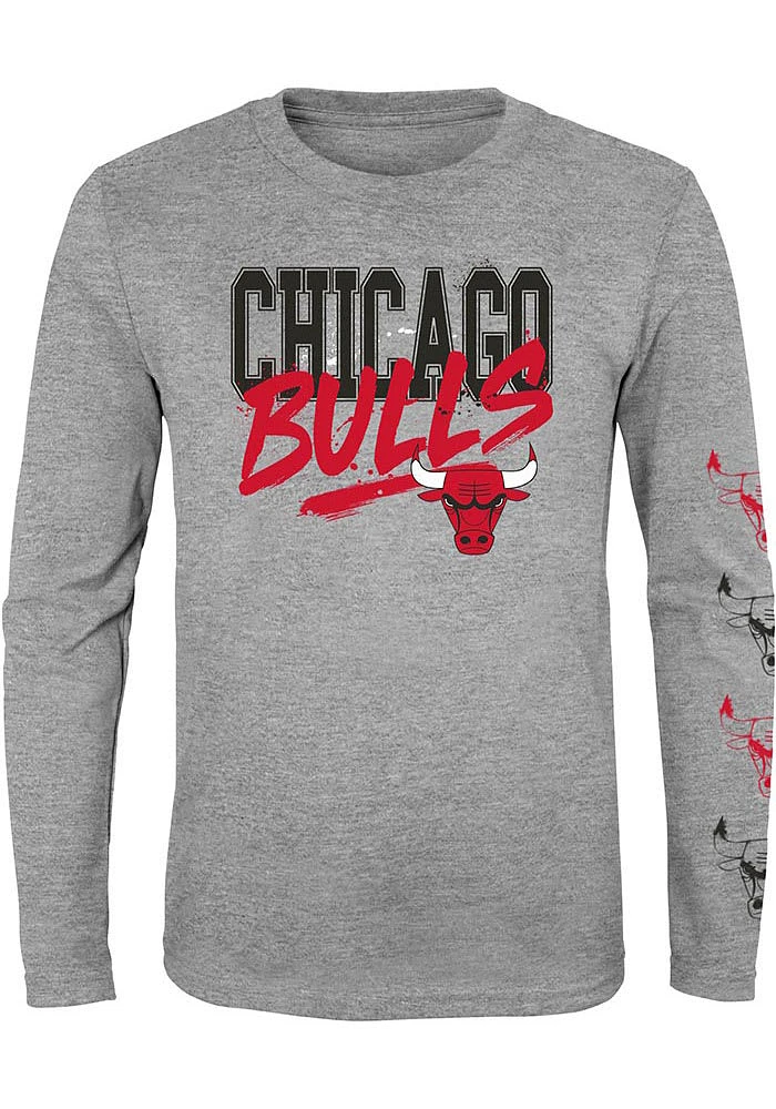Chicago Bulls Boys Grey Get Busy Long Sleeve T-Shirt