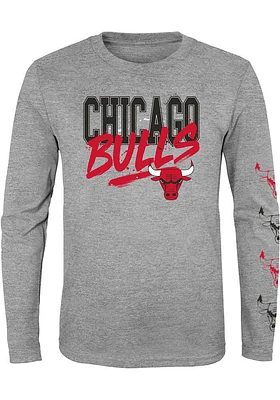 Chicago Bulls Boys Grey Get Busy Long Sleeve T-Shirt
