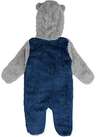 Dallas Mavericks Baby Navy Blue Game Nap Teddy Fleece Loungewear One Piece Pajamas