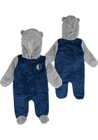 Dallas Mavericks Baby Navy Blue Game Nap Teddy Fleece Loungewear One Piece Pajamas