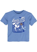 Kansas City Royals Infant On The Fence Short Sleeve T-Shirt Light Blue