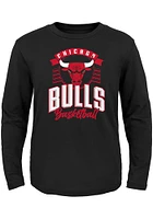 Chicago Bulls Boys Black Tip Off Long Sleeve T-Shirt