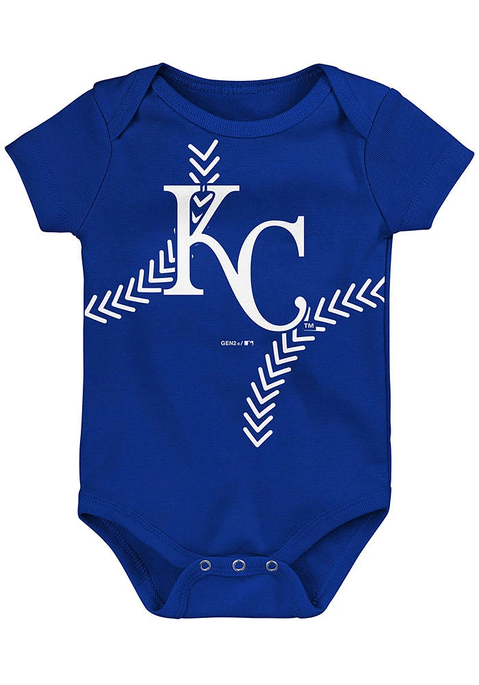 Kansas City Royals Baby Blue Home Run Short Sleeve One Piece