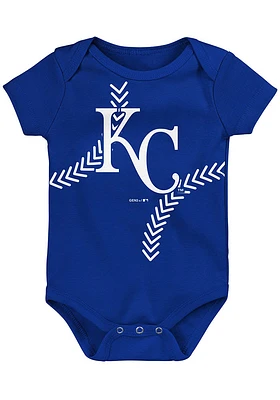 Kansas City Royals Baby Blue Home Run Short Sleeve One Piece