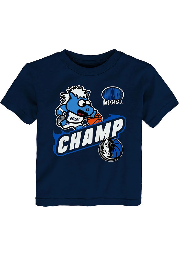 Champ Outer Stuff Dallas Mavericks Toddler Navy Blue Sizzle Short Sleeve T-Shirt