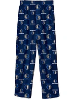 Dallas Mavericks Boys Navy Blue All Over Printed Sleep Pants
