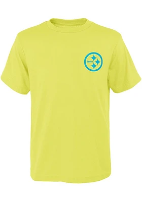 Pittsburgh Steelers Boys Yellow Heat Wave Short Sleeve T-Shirt