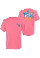 Cleveland Guardians Youth Pink Heat Wave Short Sleeve T-Shirt
