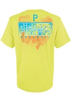 Pittsburgh Pirates Youth Yellow Heat Wave Short Sleeve T-Shirt