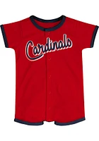 St Louis Cardinals Baby Red Power Player Short Sleeve One Piece