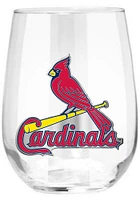 St Louis Cardinals 15oz Emblem Stemless Wine Glass - Red