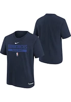 Nike Dallas Mavericks Youth Navy Blue Practice GPX Legend Short Sleeve T-Shirt