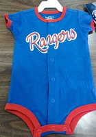 Texas Rangers Baby Red Power Hitter Short Sleeve One Piece