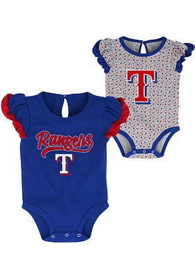 Texas Rangers Baby Blue Scream Shout Set One Piece