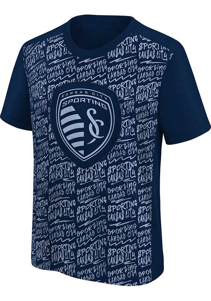 Sporting Kansas City Youth Navy Blue Exemplary Short Sleeve T-Shirt