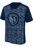 Sporting Kansas City Youth Navy Blue Exemplary Short Sleeve T-Shirt