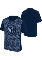 Sporting Kansas City Youth Navy Blue Exemplary Short Sleeve T-Shirt