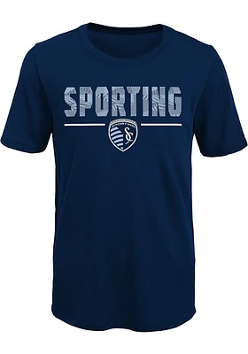 Sporting Kansas City Boys Navy Blue Ultra Defender Short Sleeve T-Shirt