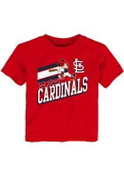 St Louis Cardinals Toddler Red Batter Up Short Sleeve T-Shirt