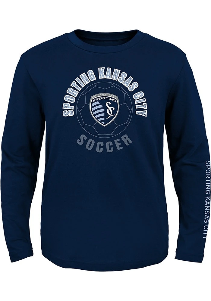 Sporting Kansas City Toddler Navy Blue Circle Around Long Sleeve T-Shirt