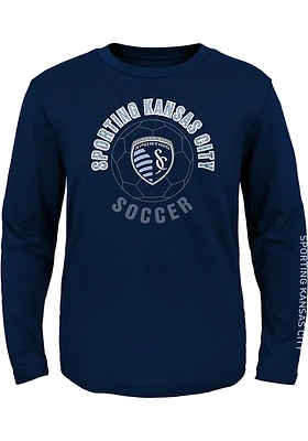Sporting Kansas City Toddler Navy Blue Circle Around Long Sleeve T-Shirt