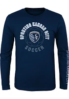 Sporting Kansas City Boys Navy Blue Circle Around Long Sleeve T-Shirt