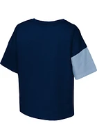 Sporting Kansas City Girls Navy Blue Power Up Short Sleeve Fashion T-Shirt