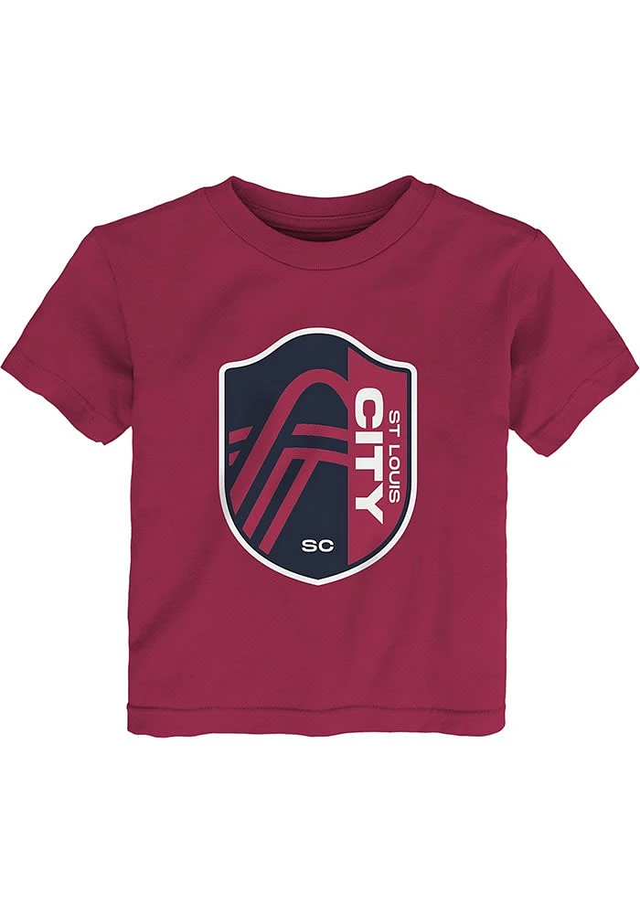 St Louis City SC Toddler Red Primary Logo Short Sleeve T-Shirt