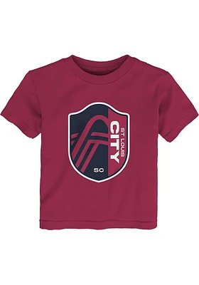 St Louis City SC Toddler Red Primary Logo Short Sleeve T-Shirt