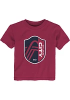 St Louis City SC Toddler Red Primary Logo Short Sleeve T-Shirt