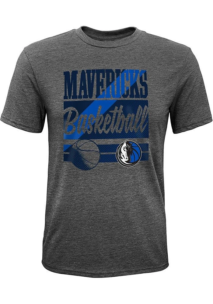 Dallas Mavericks Youth Grey Classico Short Sleeve Fashion T-Shirt