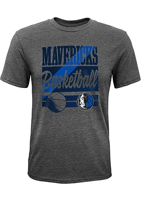 Dallas Mavericks Youth Grey Classico Short Sleeve Fashion T-Shirt