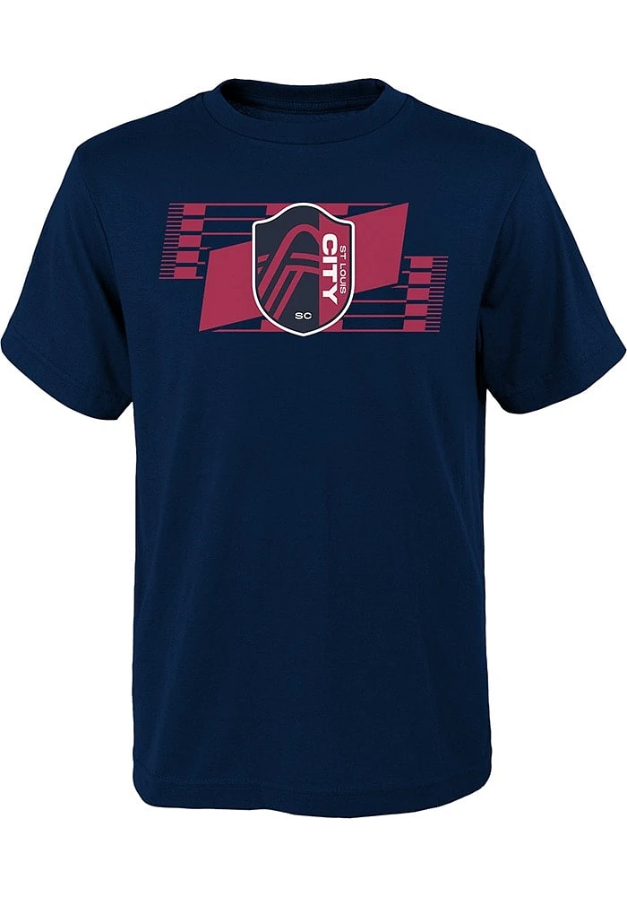 St Louis City SC Youth Navy Blue Hold It Up Short Sleeve T-Shirt