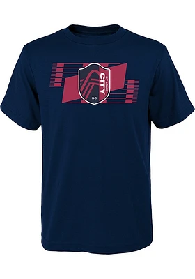 St Louis City SC Youth Navy Blue Hold It Up Short Sleeve T-Shirt