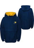 Indiana Pacers Youth Navy Blue Paint The Court Hooded Long Sleeve Quarter Zip Shirt