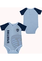 Sporting Kansas City Baby Light Blue Clever Goalie Design Short Sleeve One Piece
