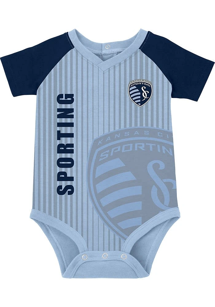 Sporting Kansas City Baby Light Blue Clever Goalie Short Sleeve One Piece