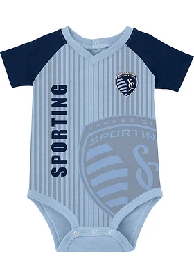 Sporting Kansas City Baby Light Blue Clever Goalie Short Sleeve One Piece