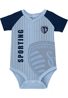 Sporting Kansas City Baby Light Blue Clever Goalie Short Sleeve One Piece