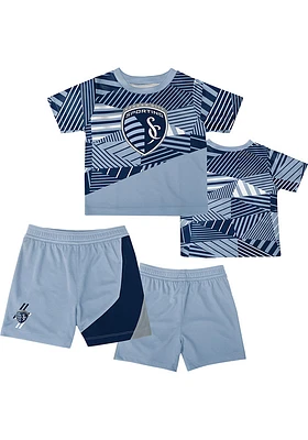 Sporting Kansas City Infant Light Blue Kick Off Set Top and Bottom