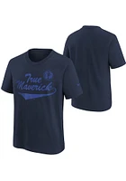 Dallas Mavericks Youth Navy Blue Mantra Short Sleeve T-Shirt