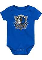 Dallas Mavericks Baby Blue Primary Logo Short Sleeve One Piece